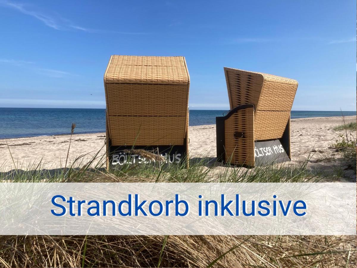 Boeltser Hus Ferienwohnungen Mit Strandkorb Und Kamin 10 Gehminuten Zum Kurtaxefreien Sandstrand Kraksdorf Exterior foto